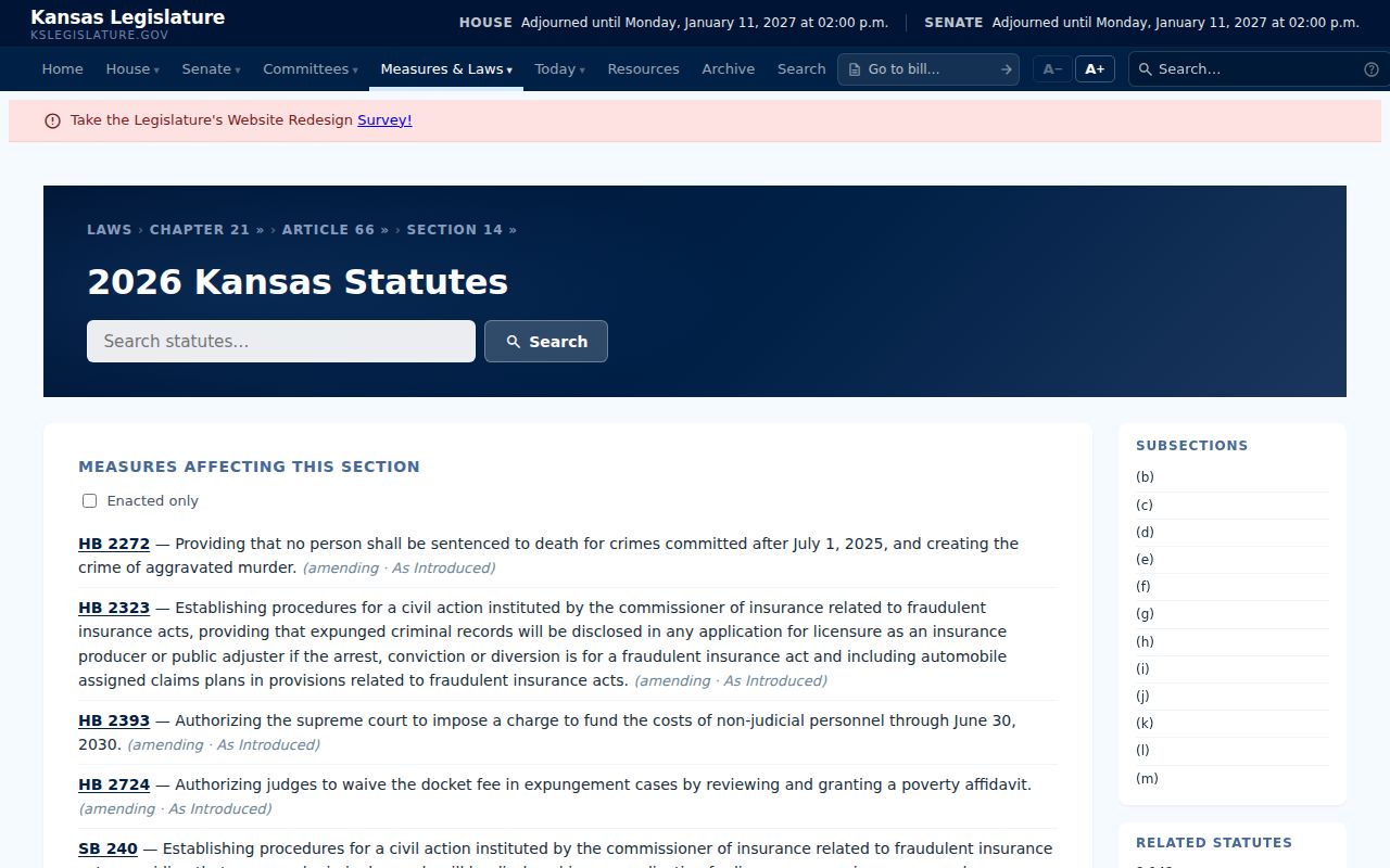 Pottawatomie County criminal court docket Kansas expungement law