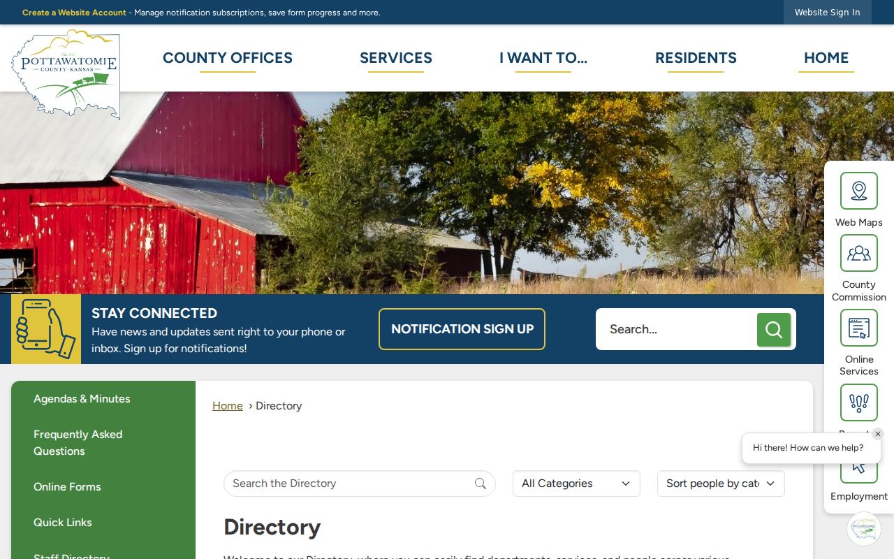 Pottawatomie County court docket county staff directory
