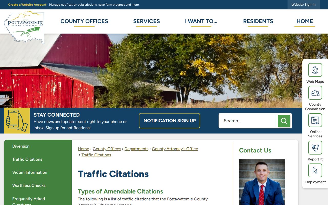 Pottawatomie County traffic court records citation guidance