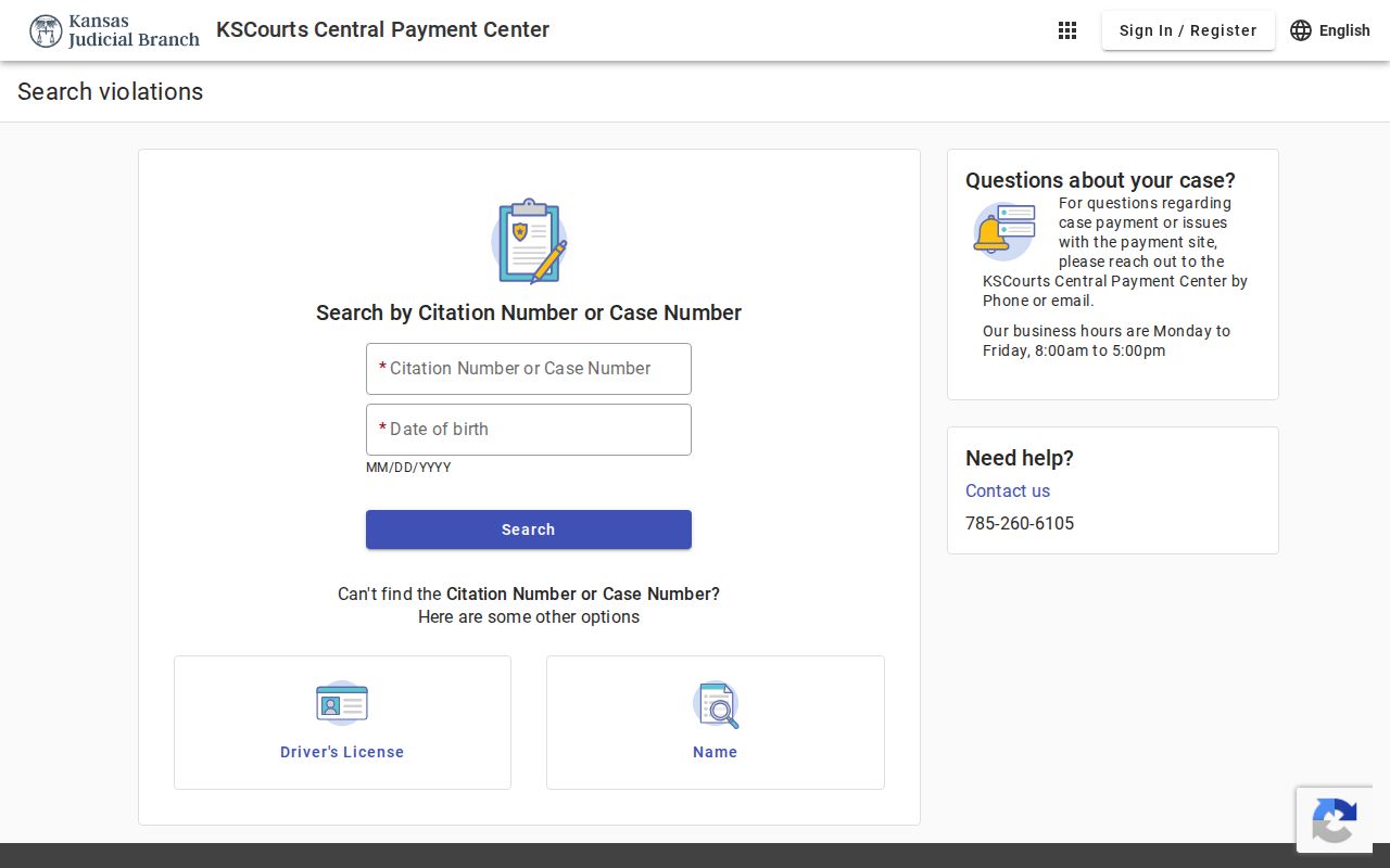 Pottawatomie County traffic court records Central Payment search
